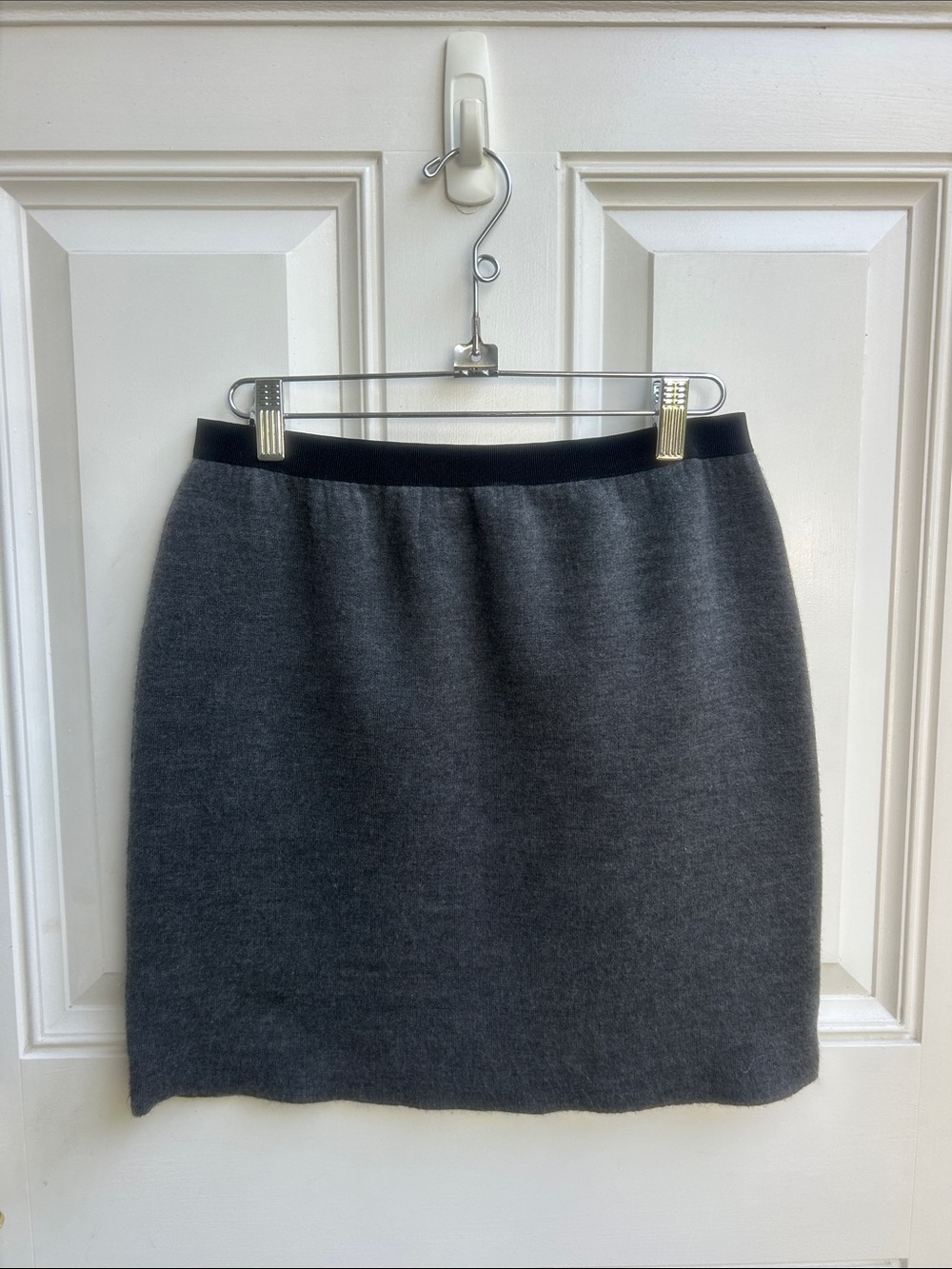 Marc Jacobs Cashmere/Silk blend Grey Mini Skirt with Black Elastic Waistband